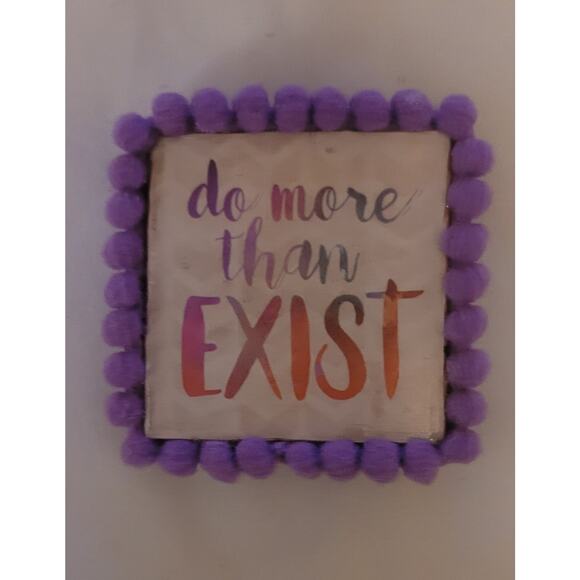 Lot of 9 Wooden MAGNETS Positive Sayings Brave Moment Worry Less One Day Gift - Picture 12 of 16